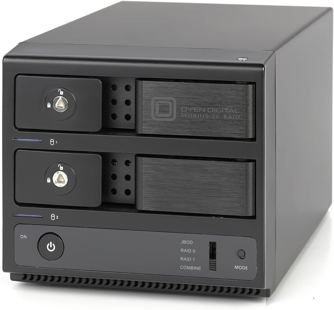Oyen Digital Mobius 2C RAID 2-Bay USB-C Hard Drive Array and Enclosure ...