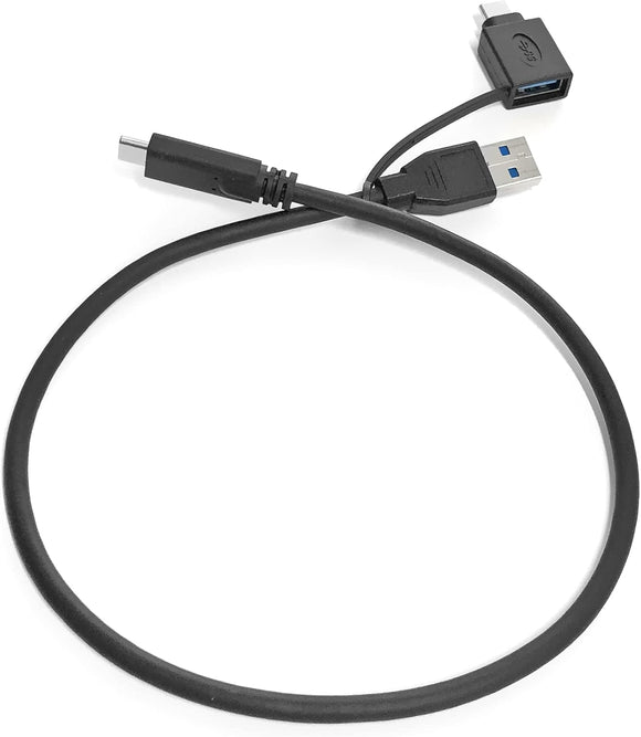 Oyen Digital USB-C to USB-A Cable with A-C Adapter, 16-inch/ 0.4 M, 5-pack