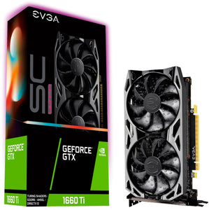 06G-P4-1667-KB EVGA SC Ultra GeForce GTX 1660 Ti Graphics Card 843368063719