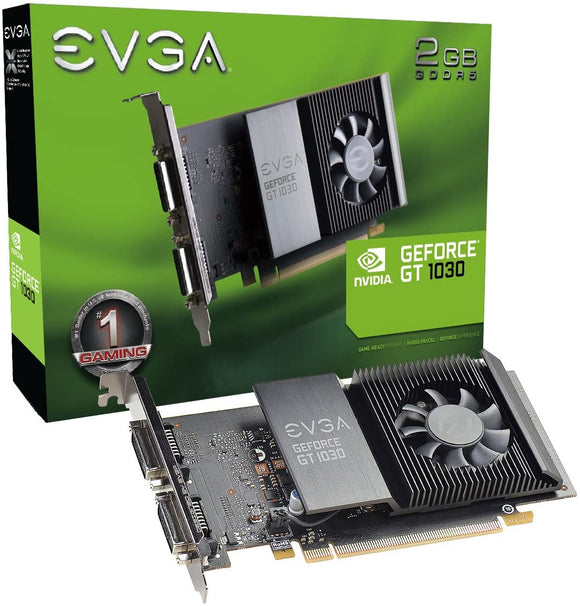 02G-P4-6338-KR EVGA GeForce GT 1030 SC 2GB GDDR5 Single Slot Graphics Card 843368048273