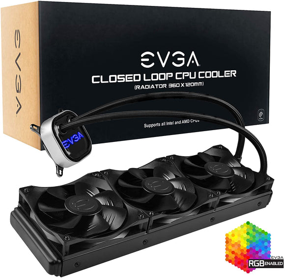 400-HY-CL36-V1 EVGA CLC 360mm AIO RGB LED CPU Liquid Cooler 843368062712