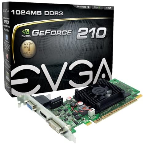 01G-P3-1312-LR EVGA GeForce 210 DDR3, PCI Express 2.0 DVI/HDMI/VGA Graphics Card